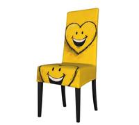Housse de Chaise de Salle à Manger Amovible WHJSHOP Sourire Amour Doux Confortable pour Maison Hôtel Mariage Banquet Conférence Cérémonie Décor