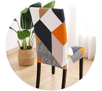 Housse de Chaise de Salle à Manger Extensible 2/4/6 Pièces,Couverture de Chaise Universelle Lavables, Facile à Nettoyer Couvre Chaise pour Décor Salle à Manger Hôtel Noël Restaurant ( Color : #28 , Si