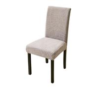 Housse de chaise de salle à manger jacquard épaisse à couverture intégrale, housses de chaise antidérapantes et résistantes à l'usure pour la salle à manger et la cuis(Size:4 Pieces,Color:Gris clair)
