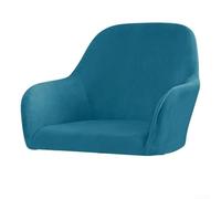 Housse de chaise douce et extensible en velours de renard argenté pour chaises de salle à manger à la maison et à l'hôtel avec accoudoirs hauts, tissu peluche qui protège contre les taches (bleu)