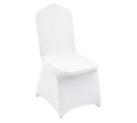 Housse de Chaise Élastique-VEVOR-Polyester-Élasthanne-Amovibles-Lavables- Mariage-Cérémonie-Banquet-Célébration-Salle-Blanc-100PCs