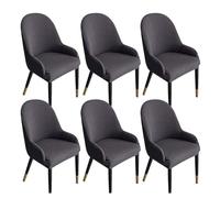 Housse de Chaise en Demi-Cercle, Housse de Protection de Chaise de Salle à Manger à Dossier Incurvé Lavable Amovible, pour Hôtel Home Restrantee Cafe,I,6pcs