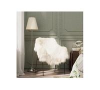 vidaXL Housse de chaise en peau de mouton islandaise Crème 70x110 cm crème