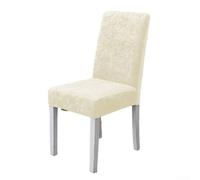 Housse de chaise en velours doux pour dossier de 38 à 48 cm, housses extensibles pour une expérience d'assise confortable et élégante (beige)