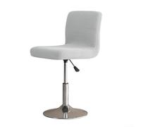 Housse de chaise en velours pour tabouret de bar - Extensible, en flanelle douce, lavable en machine - Convient aux chaises de bar rotatives à dossier haut - Beige/kaki/clair (gris clair)