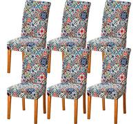 Housse de Chaise Extensible 2/4/6/8 pièces, Couverture de Salle à Manger Amovible Lavable Revêtement de Chaise pour Salle à Manger Bouquet de Mariage Moderne, Hôtel, Décor de Restaurant ( Color : #7 ,