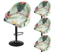 Housse de Chaise Extensible, Housse de tabouret de bar, housse de chaise à dossier court, housse de chaise pivotante avec dossier, housse de chaise de tabouret de bar extensible avec dossier rond, ac