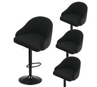 Housse de Chaise Extensible, Housse de tabouret de bar, housse de chaise à dossier court, housse de chaise pivotante avec dossier, housse de chaise de tabouret de bar extensible avec dossier rond, ac
