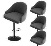 Housse de Chaise Extensible, Housse de tabouret de bar, housse de chaise à dossier court, housse de chaise pivotante avec dossier, housse de chaise de tabouret de bar extensible avec dossier rond, ac