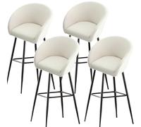 Housse de Chaise Extensible, Housse de tabouret de comptoir, housse de tabouret de bar avec dossier et accoudoirs ronds, housses de tabourets de bar d'intérieur, housses de tabouret de bar à dossier