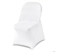 Housse de Chaise Extensible-VEVOR-150PCs-Couverture Protecteur de Chaise en Polyester et Élasthanne-Devant Plat-Blanc