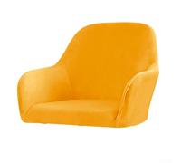 Housse de chaise haute en velours extensible, anti-plis, en peluche, élastique, pour maison, hôtel, salle à manger, entretien facile, lavable en machine, bordeaux (doré)