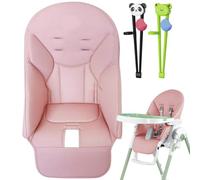 Housse de chaise haute pour bébé avec 2 paires baguettes pour enfant, coussin de rechange pour chaise haute, coussin de siège en cuir PU imperméable pour PegPerego, SiestaZero3, Baoneos, KosmicJané