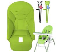 Housse de chaise haute pour bébé avec 2 paires baguettes pour enfant, coussin de rechange pour chaise haute, coussin de siège en cuir PU imperméable pour PegPerego, SiestaZero3, Baoneos, KosmicJané