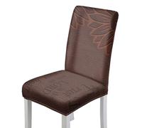 Housse de Chaise Housse de Chaise Salle à Manger Couvre Housses de Chaises | Spandex Extensible Durable Amovible Lavable Universel pour Mariage Cuisine Bureau,Retro Marron 4 Pièces