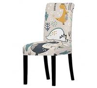 Housse De Chaise Le Hérisson Dinosaure Housse De Chaise Salle À Manger pour Un Ajustement Universel, Spandex Housse Chaise,Housses De Chaise De Salle À Manger Extensible(par 2