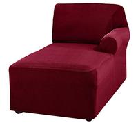 Housse de Chaise Longue Universelle, Lavable et remplaçable, en Polaire Extensible, en Forme de L, pour canapé avec accoudoir Gauche/Droit, A, accoudoir Droit