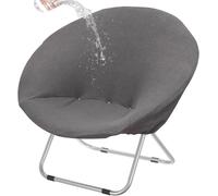 Housse De Chaise Lunaire Imperméable Coque De Fauteuil Rond Extensible Couverture Fauteuil Soucoupe Rond Pliant Intérieur/Extérieur(Dark Gray,Set of 1)