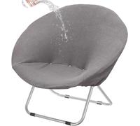 Housse De Chaise Lunaire Imperméable Coque De Fauteuil Rond Extensible Couverture Fauteuil Soucoupe Rond Pliant Intérieur/Extérieur(Light Gray,Set of 1)