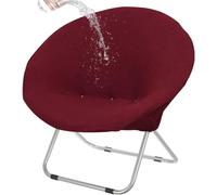 Housse De Chaise Lunaire Imperméable Coque De Fauteuil Rond Extensible Couverture Fauteuil Soucoupe Rond Pliant Intérieur/Extérieur(Wine Red,Set of 2)