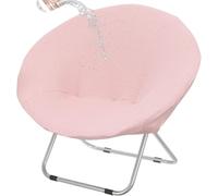Housse De Chaise Lunaire Imperméable Coque De Fauteuil Rond Extensible Couverture Fauteuil Soucoupe Rond Pliant Intérieur/Extérieur(Pink,Set of 2)
