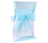 Housse de Chaise Mariage avec Noeud Bleu Ciel