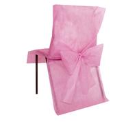Housse de chaise - Mariage - Noeud Rose - Taille unique - Tissu non tissé - Intérieur