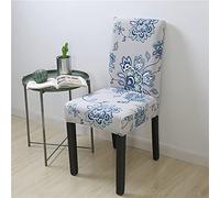 Housse De Chaise Mimosa Bleu Housse De Chaise Salle À Manger pour Un Ajustement Universel, Spandex Housse Chaise,Housses De Chaise De Salle À Manger Extensible