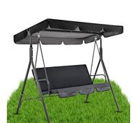 Housse de chaise pivotante de patio - Kit de remplacement imperméable durable 3 places | Auvent résistant aux UV et protecteur de coussin en tissu Oxford pour terrasse, jardin, hamac, canapé, pelouse