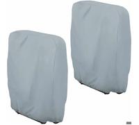 Housse de chaise pliante, protection de chaise de jardin, bâche, avec sac de rangement (set