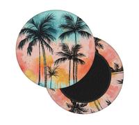 Housse de chaise ronde imprimée d'arbre - Douce et lavable - Chaise de bar ronde - 30 à 35 cm