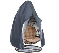 Housse de Chaise Suspendue avec Fermeture éclair, Protection Solaire Anti-UV for balancelle d'extérieur, imperméable et Coupe-Vent(Grey)