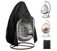 Housse de Chaise Suspendue,Couverture de Chaise Suspendue 210D Oxford-Tissu Bache de Protection Exterieur avec Fermeture éclair et Cordon,Imperméable Anti-UV Couverture œufs Chaise pour Jardin Patio