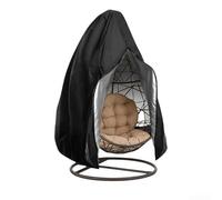 Housse de chaise suspendue imperméable pour mobilier d'extérieur en rotin | Grand bouclier de protection résistant aux intempéries contre la pluie, la neige et les UV | Gris ou noir | 230 x 200 cm