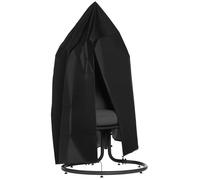Housse de chaise suspendue - Outsunny - tissu Oxford 210D - avec fermeture éclair - Ø 115 x 190 cm - noir
