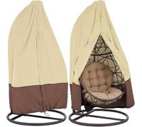 Housse De Chaise Suspendue, Œuf Pivotant, Fauteuil Flottant Protection Oxford Avec Fermeture Éclair, Bascule Terrasse, Étanche(Khaki,115x190cm)
