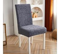 Housse De Chaise Tournesol Gris Foncé Housse De Chaise Salle À Manger pour Un Ajustement Universel, Spandex Housse Chaise,Housses De Chaise De Salle À Manger Extensible