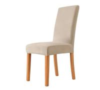 Housse de Chaise,Vaisselle Souple Et Élastique Housse de Chaise, Amovible Et Lavable, Adaptée À La Cuisine Et Au Salon, 1-Beige, 1 Pièce.