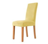 Housse de Chaise,Vaisselle Souple Et Élastique Housse de Chaise, Amovible Et Lavable, Adaptée À La Cuisine Et Au Salon, 26-Jaune, 1 Pièce.