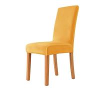 Housse de Chaise,Vaisselle Souple Et Élastique Housse de Chaise, Amovible Et Lavable, Idéale pour La Cuisine Et Le Salon, Coloris Or 24, Lot de 2