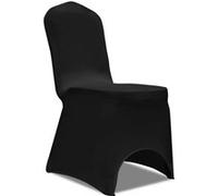 Vidaxl Housse De Chaise Extensible 100 Pcs Noir Noir