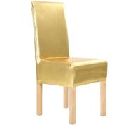 Housse de chaise - VIDAXL - 6X - Doré - Extensible - Lavable - Résistante aux égratignures