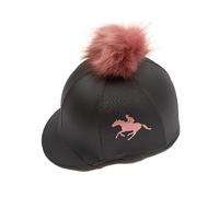 Housse de chapeau d'équitation personnalisée Luvponies avec silhouette de cheval et de cavalier