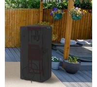 Housse de chariot à popcorn d'extérieur avec matériau imperméable, cordon de serrage et 2 boucles, protège la machine à popcorn des intempéries et de la poussière (30 x 30 x 49,3 cm)