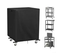 Housse de chariot AV en tissu Oxford 210D imperméable, convient aux chariots multimédia de 72 x 46 x 102 cm, avec fonction de roulement facile, pour équipement de présentation (noir)