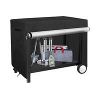 Housse de chariot de barbecue - Housse de rangement d'extérieur - Tissu Oxford imperméable portable pour le travail, la cuisine, la terrasse, la salle à manger en plein