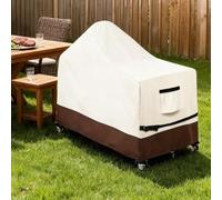 Housse de chariot de gril, 420D résistante aux intempéries, avec cordon de serrage et aérations latérales, pour œuf vert XL et chariot en métal Kamado (F)