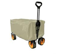 Housse de chariot de jardin OxFord 210D imperméable, contre la pluie, la poussière, le soleil, pour chariot utilitaire pliable, camping, plage, épicerie, noir, vert, bleu, kaki, beige (beige)