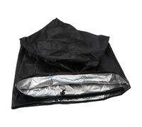 Housse de chariot Oxford 210D avec aérations, protection imperméable pour coffre à glace d'extérieur de 86,4 x 48,3 x 78,7 cm, abri de rangement de jardin robuste (noir)