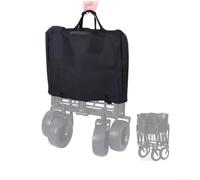 Housse de chariot pliable d'extérieur en tissu Oxford 420D anti-poussière et résistante à la boue pour chariots de jardin et wagons utilitaires (noir et 4.2D)